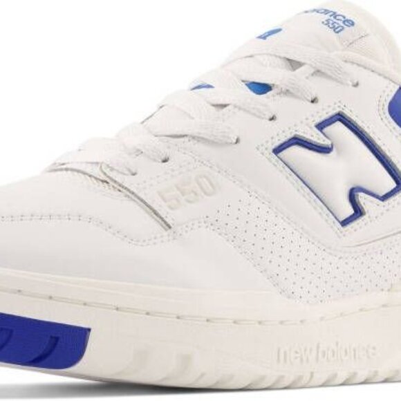 New Balance Men’s 550 Sneakers – White/Blue – Size 8M (Style BB550SWC) - Picture 5 of 7